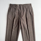 VNTG Polo Ralph Lauren (37x33) Dual Cinch-Back Melange Tweed Wool Trouser Pants