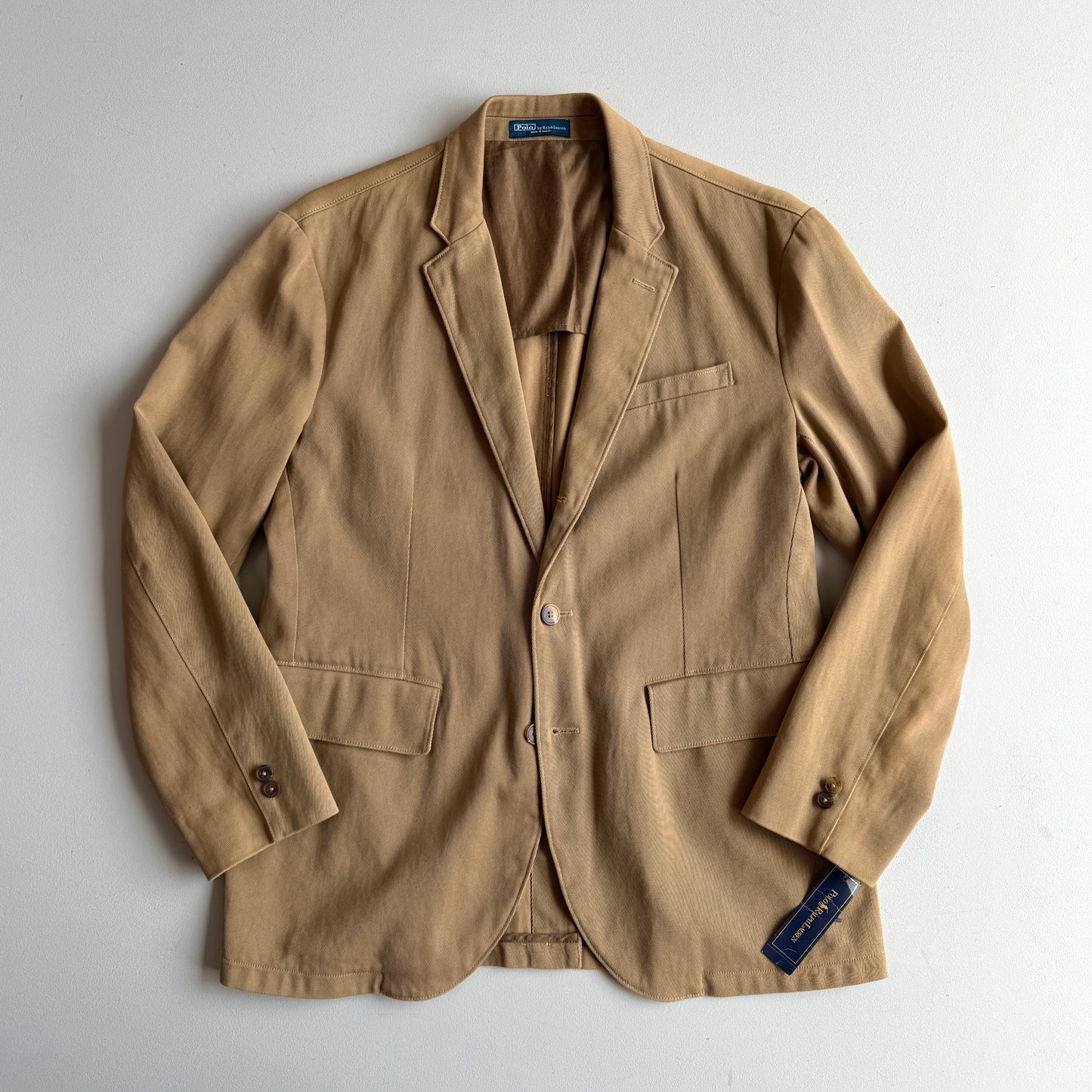NWT Polo Ralph Lauren (44R) Cavalry Twill Cotton Khaki 3-2 Roll Sport Coat