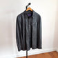 Ralph Lauren Purple Label (L) Skived Lamb Leather Midnight Blue Overshirt