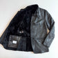 Giorgio Armani (48IT /38R) Lamb Shearling Leather Black Button Coat