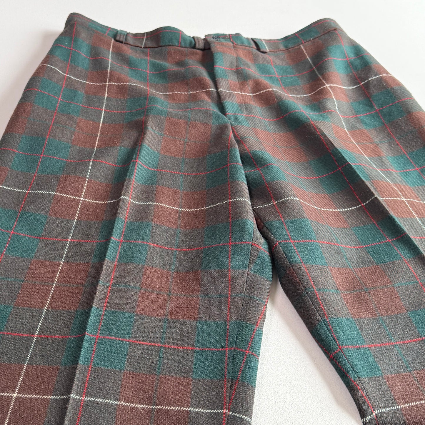 VNTG RRL Ralph Lauren (38x32) Wool Flannel Tartan Plain Trouser Pants