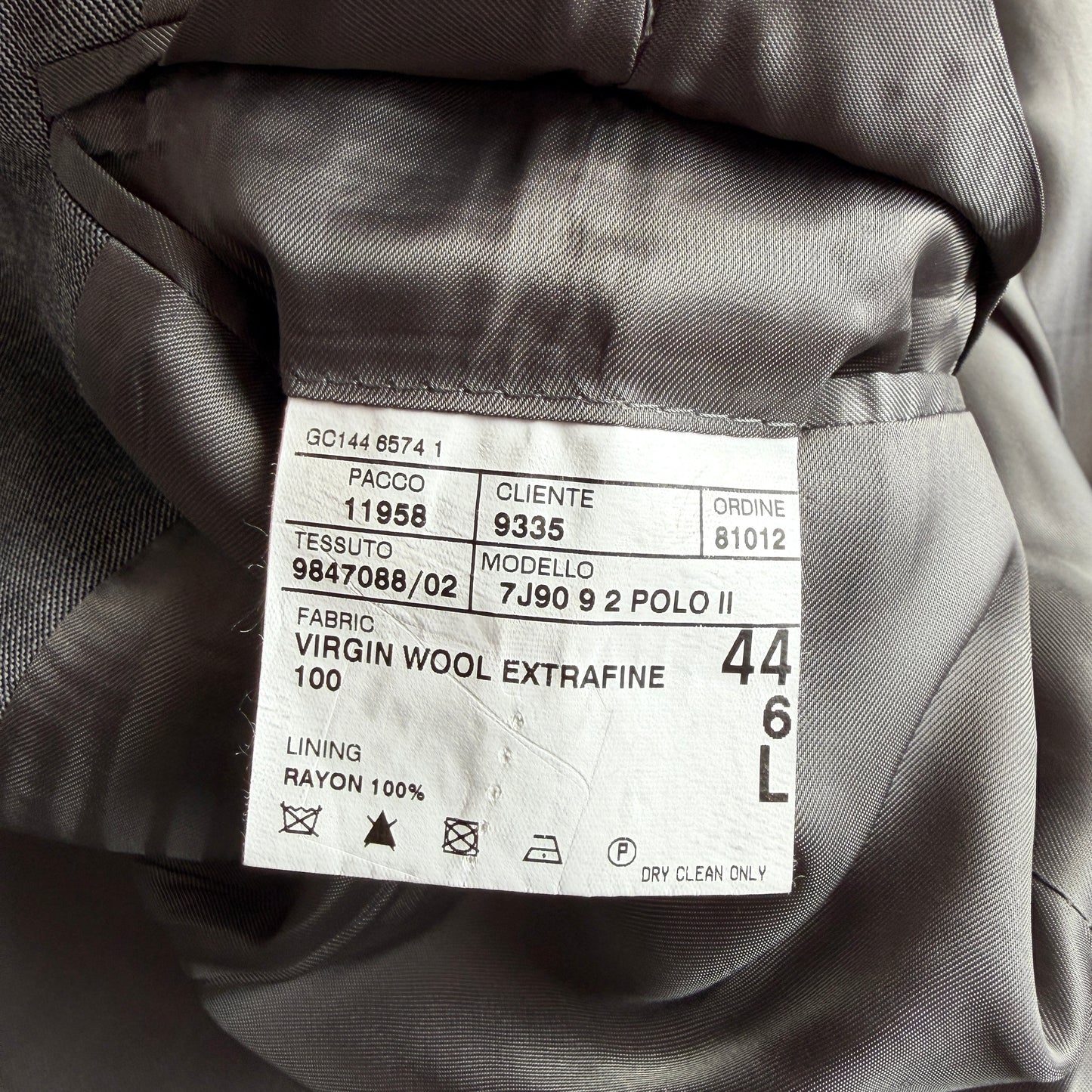 Polo Ralph Lauren (44L, 34x34) 2000s 3-Button Gray Pleated Suit