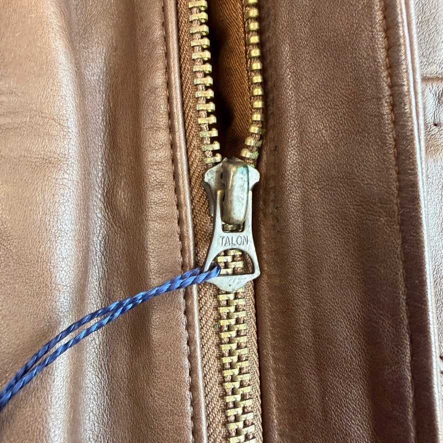 NWT Polo Ralph Lauren (L) A2 Bomber Farrington Leather Brown Jacket