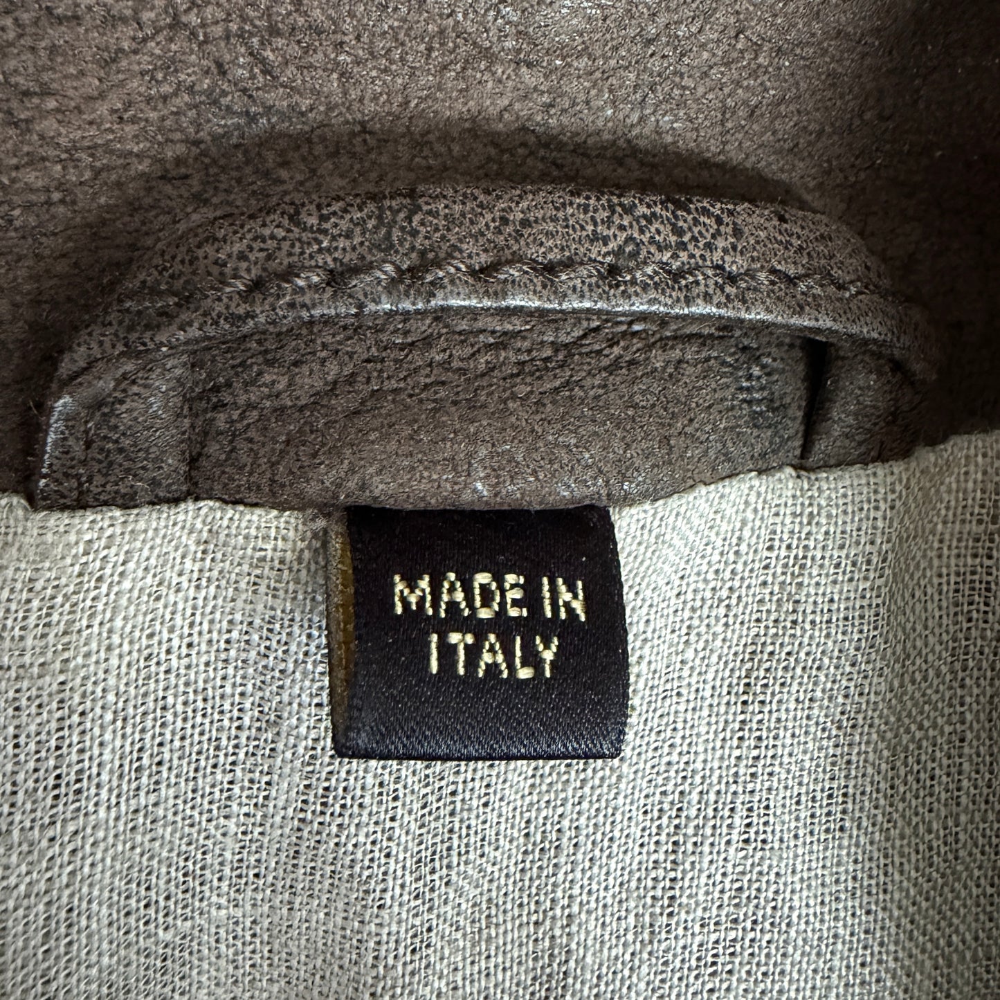 MINT! Paul Stuart (M) Lightweight Leather Linen-Lined Bomber-Style Jacket
