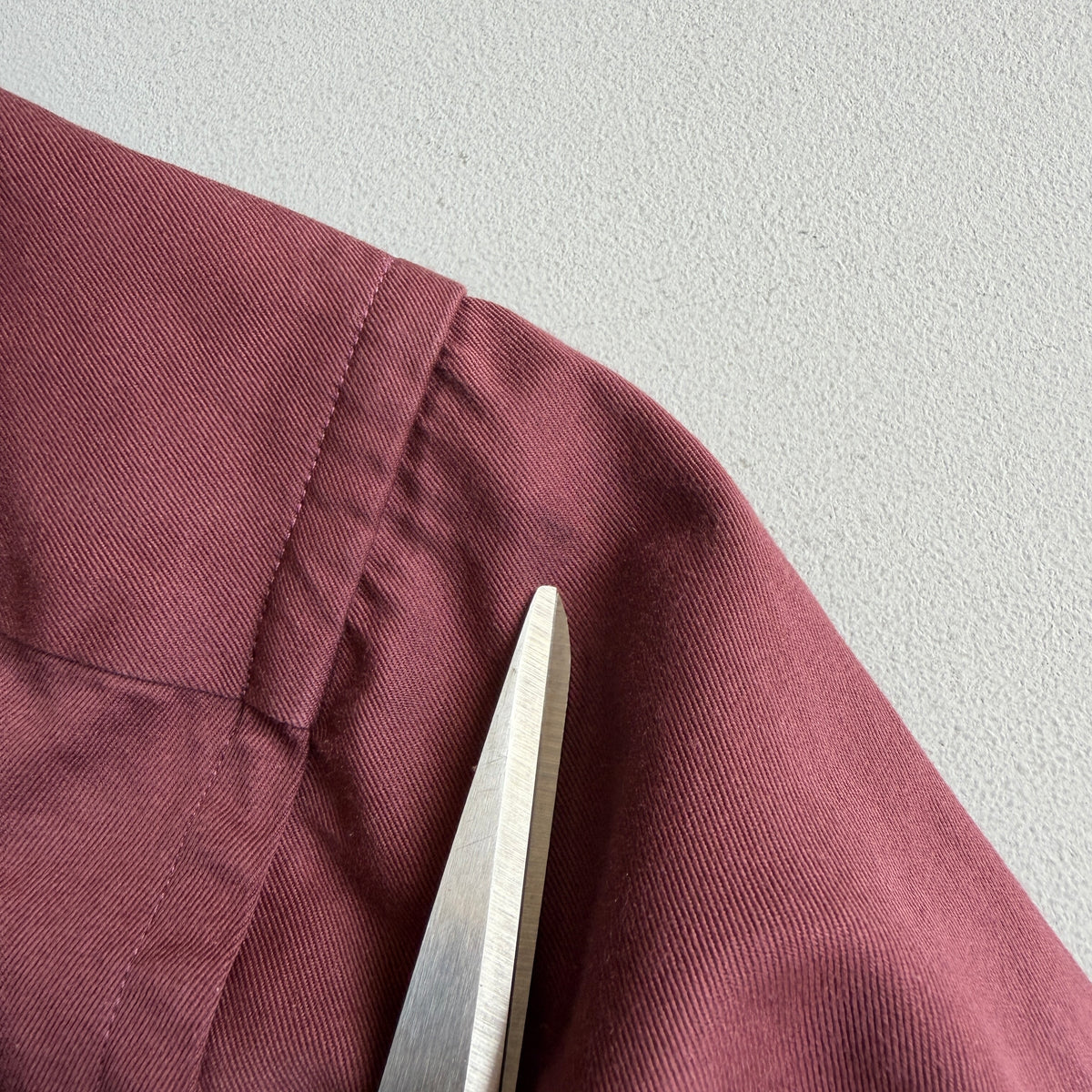 Drake's London (S) Maroon Cotton/Cashmere Chore Work Overshirt