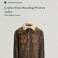 NWT Polo Ralph Lauren (S) Leather Shearling Western Pearl Snap Jacket Shirt