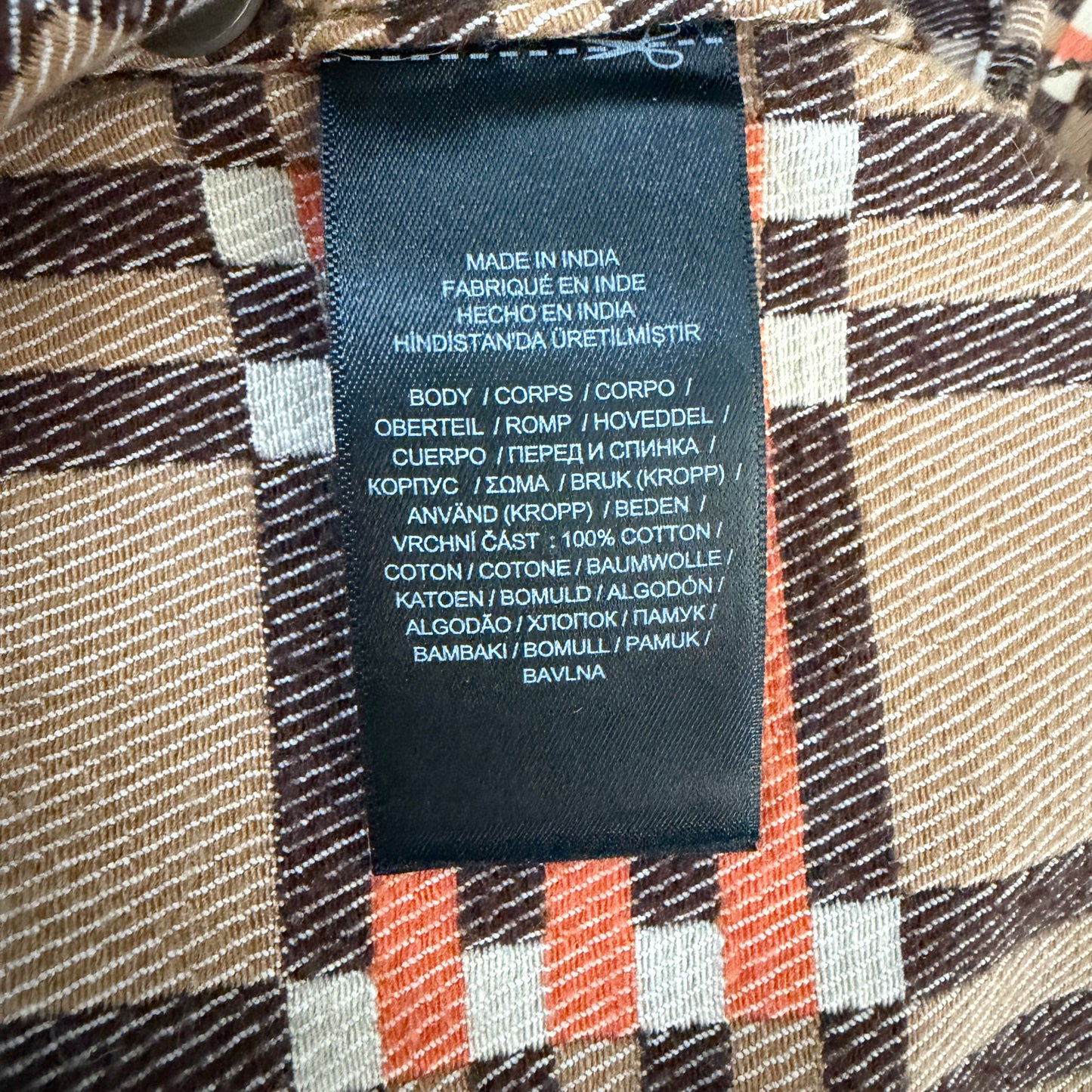 RRL Ralph Lauren (M) Cody Jacquard Cotton Brown/Orange Heritage Work Shirt (Copy)