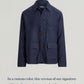 NWT Polo Ralph Lauren (2XL) 100% Linen Navy Blue Herringbone Field Utility Jacket