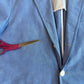 J.Press (44L) Sky Blue Chambray 3/2 Roll Lightly Structured Sport Coat